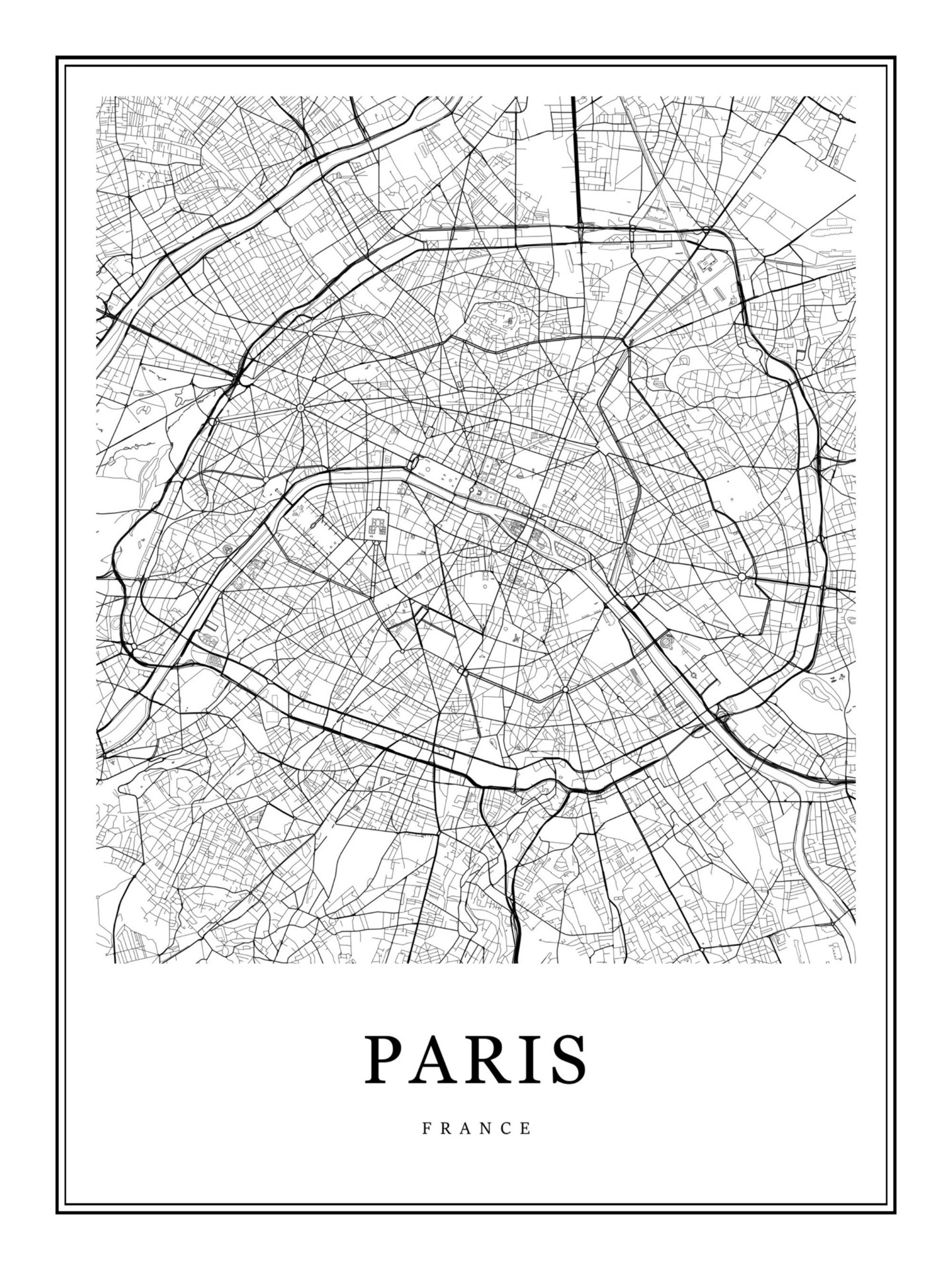 Carte de Paris et petite couronne